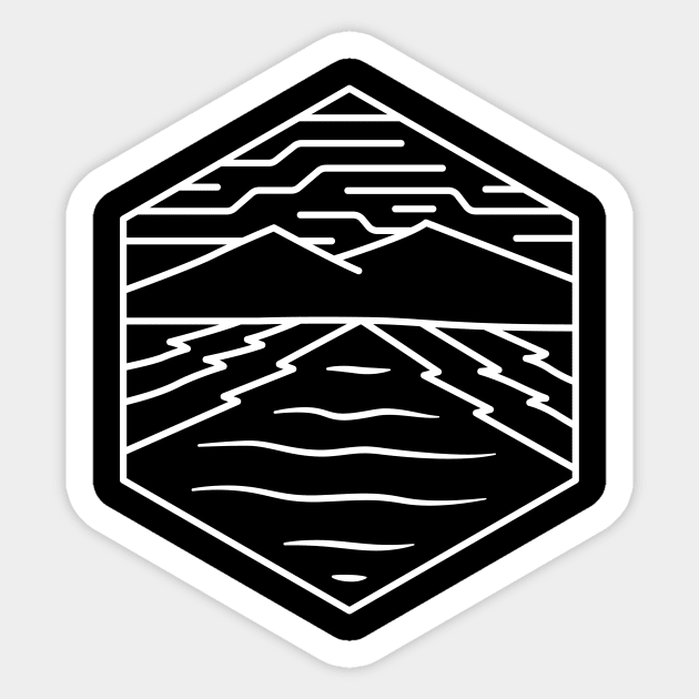 Mountains Hexa Sticker by teeszone_design